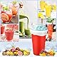 Slushy Maker, Slush Becher, Eis Zum Kneten Slushy Becher, Quick Frozen Magic Cup, Silikon Slushy Maker Cup, Slush Cup Mit Strohhalmlöffel für Diy Cola Oder Saft(rosa)