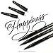 3 Dual Tip Black Brush Pens for Lettering Calligraphy Pen. Fine and Large Black Brush Marker for Drawing