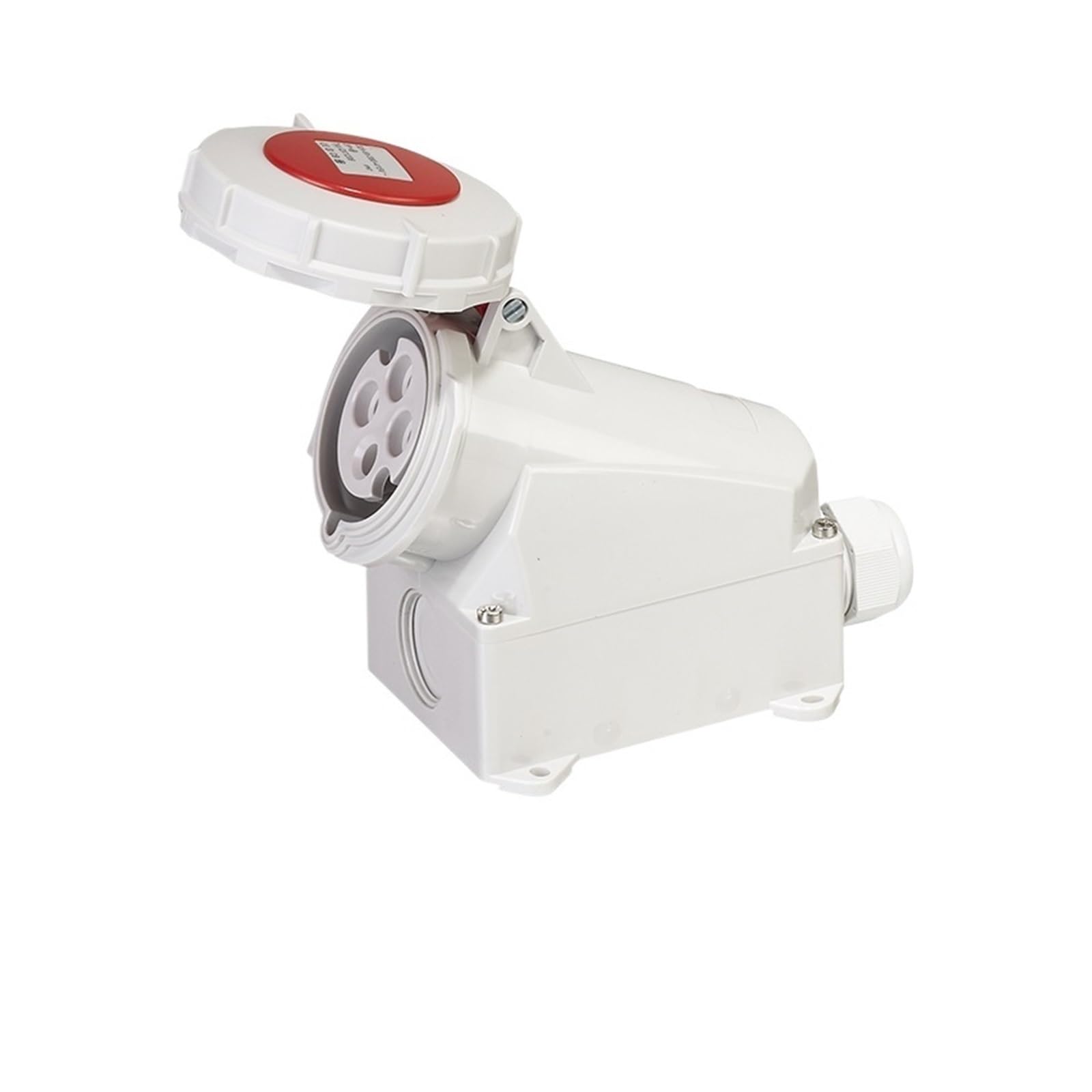Conector industrial de 4 pines 32A para refrigerador y contenedor IP67 con toma de superficie
