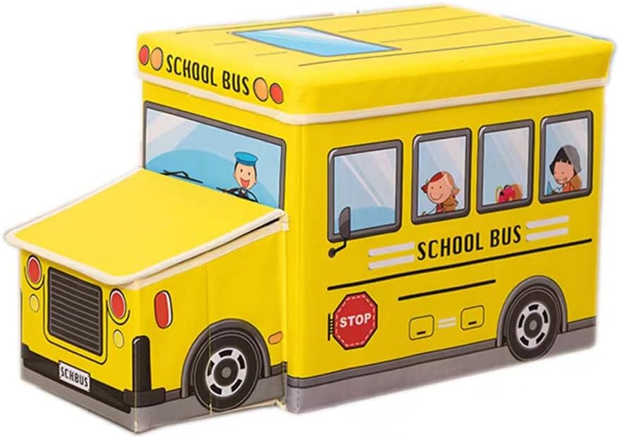 JZLIFE Rectangular with Hinged Lid Storage Box, Foldable, 57CM(22IN)*26CM(10IN)*32CM(13IN), Multi-use Toy Chest for Kids, Nursery and Home Organization