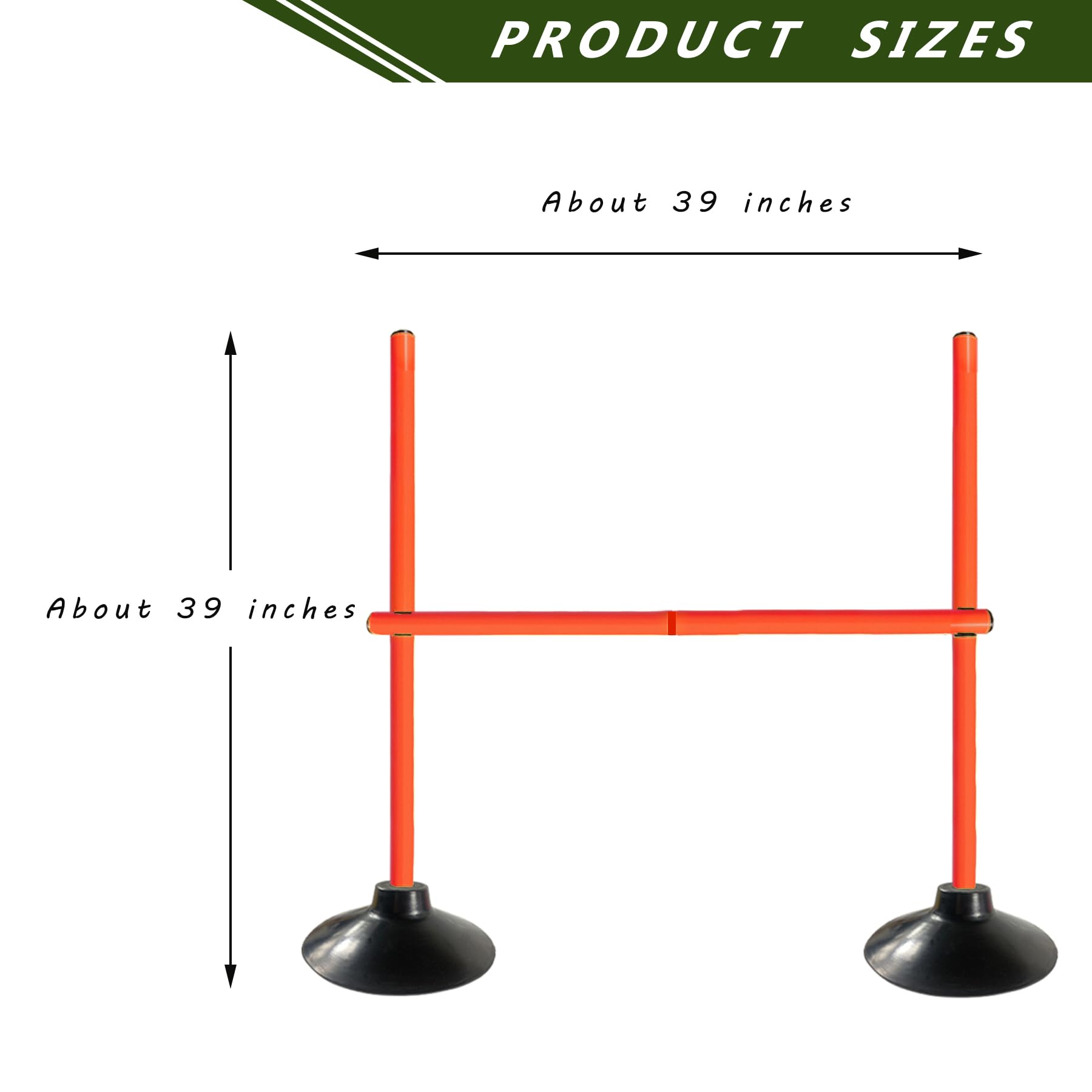 TNZMART Agility-Stöcke, verstellbare Hürden für Fußball, Fußball, Geschwindigkeitstraining, Leichtathletik, 90 cm