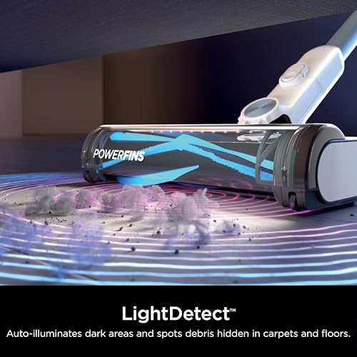 Image of Shark Detect Clean & Empty | Lightweight Cordless Vacuum Cleaner with Auto-Empty System | HEPA Filter, Portable Handheld Attachment, Powerfins Brushroll | Cloudy Blue | IW4624