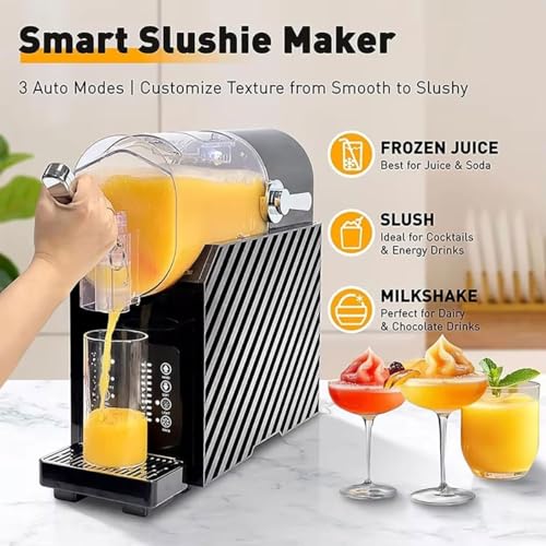 Slush-Maschine, Slushi-Maschine, Eismaschine, 1800 ml großes Fassungsvermögen, 360°-Schnellgefrieren, Smart Panel, Reinigung mit einem Klick und mehrere Geschmacksrichtungen – Bild 3