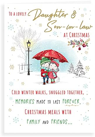 Piccadilly Greetings Regal Publishing Christmas Card Son & Daughter in Law - 9 x 6 inches, C85583