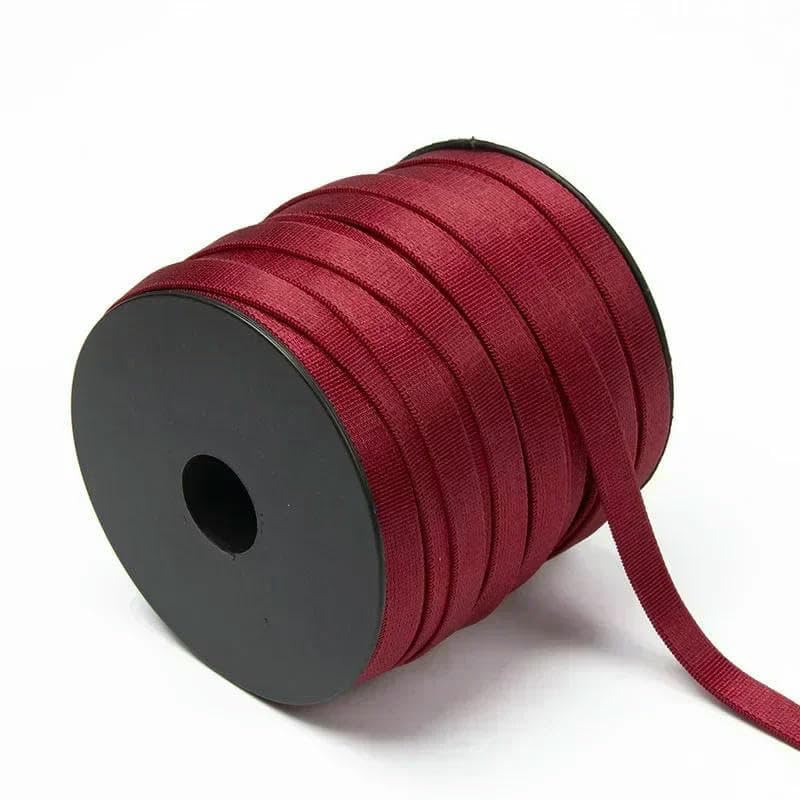 Elastyczna taśma nylonowa, Polyester Sewing Elastic Band Bra Straps Shoes Underwear DIY Multicolor 6-15mm 5-20M(WineRed 15mm,20Meters)