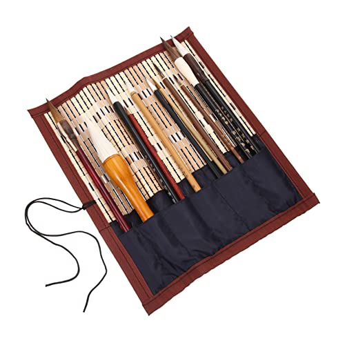 ERINGOGO 1 Set Portable Calligraphy Brush with Organizer Ink Painting Brush Pens for Traditional Painting Present for Students Teachers and Art Enthusiasts