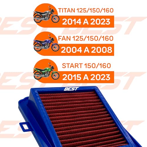 Filtro Esportivo Do Grau Cg 160 Azul e Vermelho