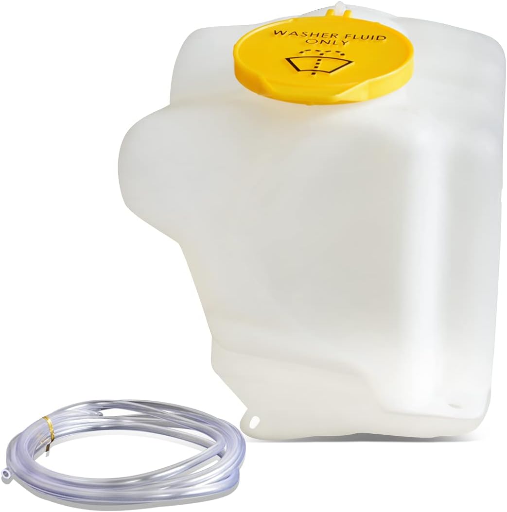 CH1288146 Factory Style Car Windshield Washer Reservoir Tank - Reservoir Cap | Washer Fluid Pump - Compatible with Jeep Wrangler 03-06, White