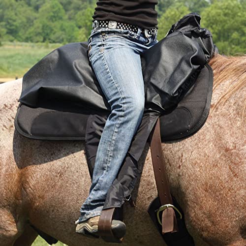 Dura-Tech Sureseat Waterproof Western Saddle Cover | Color Black | All-Weather Protection | Anti-Slip Design | Secure Fit with Elastic Straps | Compact Storage | Fits Saddles up to 28"