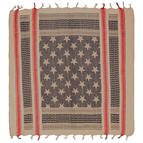 Image of Mato & Hash Stars And Stripes Military Shemagh Tactical 100% Cotton Scarf Head Wrap