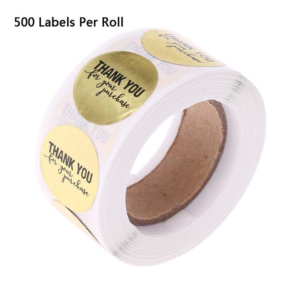 500 個 25 センチメートル丸型粘着包装ラベルシール封筒カード感謝 | You for Purchase Label Sticker Seal Sticker Adhesive Envelope Scrapbooking