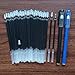 Twokiln Gel Ink Pens Refills Black,50 Pack Gel Refills for Pens,0.5 mm Pen Refill 5 Inch/130mm,Send 2 Extra Pens,Ink Non Bleeding Through,Smooth Writing