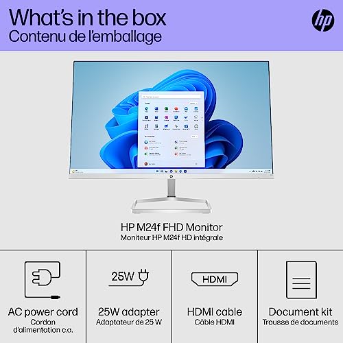 Image of HP Series 5 524sf Monitor 94C17AA#ABA (Replaces M24f) 24 inch FHD IPS (1920x1080) Display, 1x HDMI, 1x VGA, Flicker-Free, Ideal for Home & Business, Black /Silver