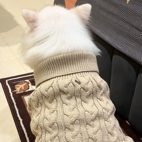 Image of Lulala Dog Sweater for Winter | Warm Knitted Woolen Sweater for Small & Medium Dogs | Cozy Cable Knit Pullover for Pets | Soft & Stretchable Winter Dog Clothes