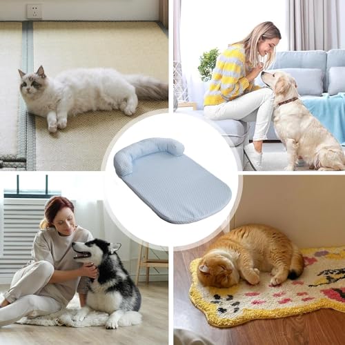 Kühlendes Hundebett, waschbares Hundekühlbett, orthopädisches kühlendes Hundebett, Kühlmatte, erhöhtes kühlendes Hundebett, tragbares kühlendes Hundebett mit rutschfester Unterseite für Haustiere