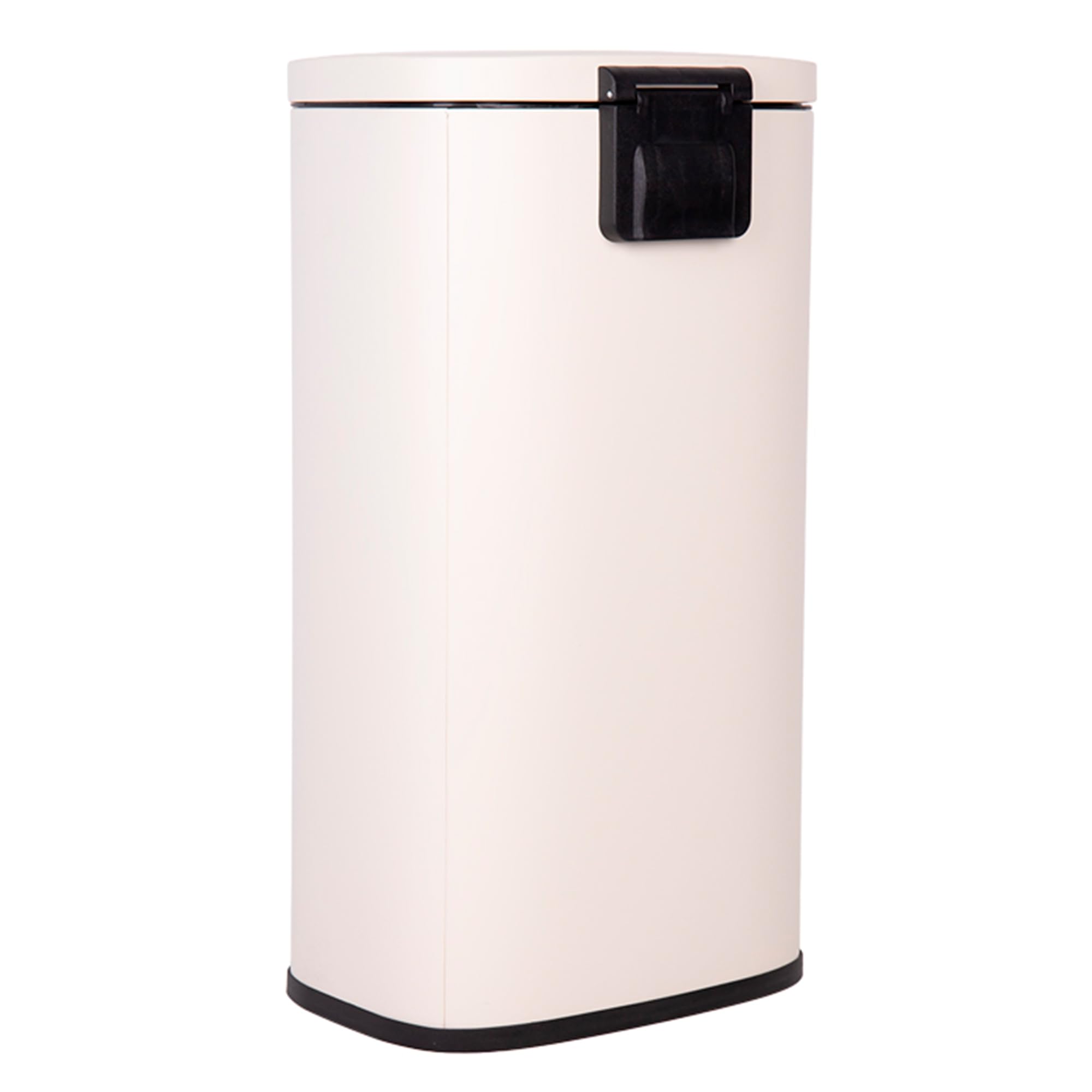 Cofan Cubo de Basura Beige con Pedal 5, 20 o 30 Litros, Cubo Interior, Papelera Metálica, Recubrimiento Antihuellas, Cierre Suave (1, Beige, 30 L)