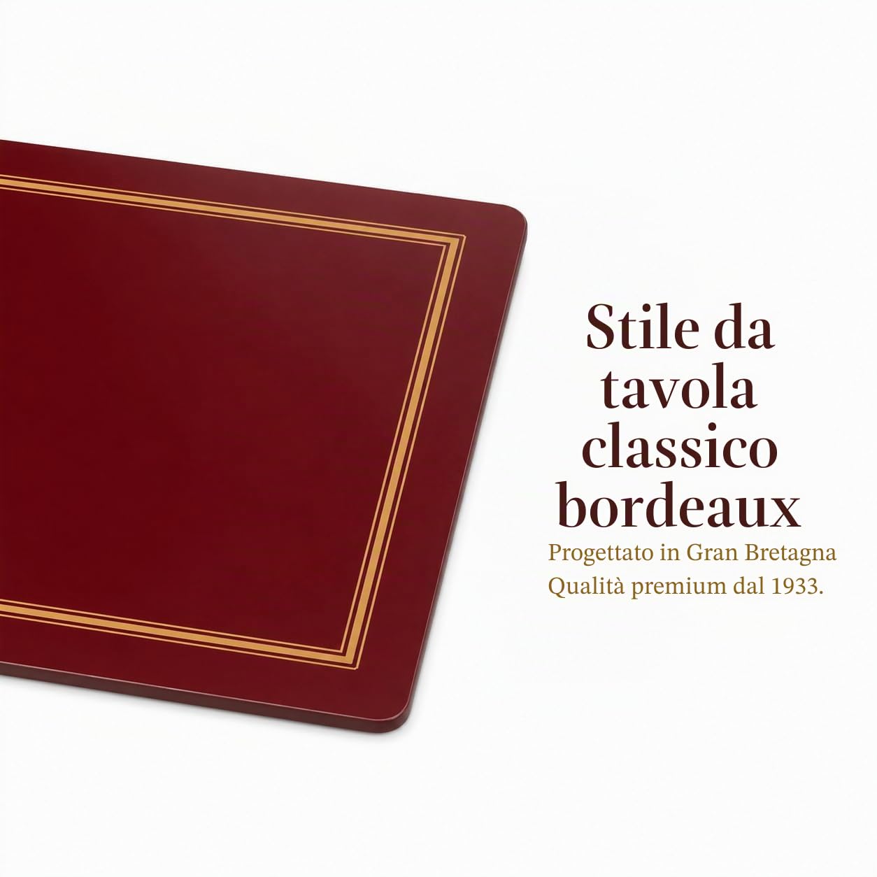 Classic Burgundy - Sottomano, 4 pezzi, colore: Rosso