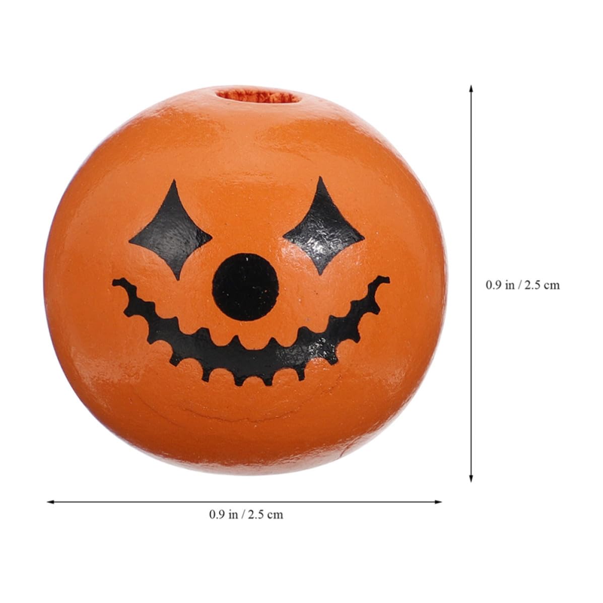 300 Piezas Cuentas Redondas de Madera de Halloween para