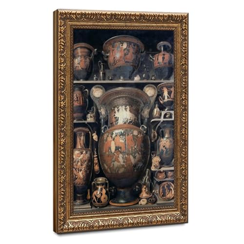 Impression sur toile de vases grecs en céramique classique pour décoration murale de salon 30x45cm