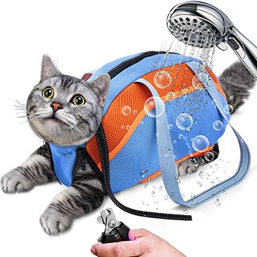 Towowl Cat Bathing Bag, Adjustable Grooming Bag for Cat
