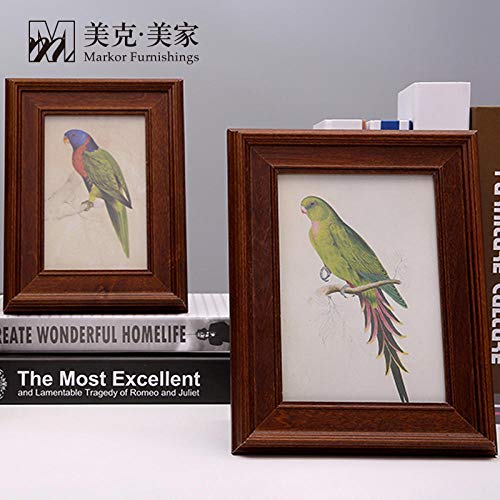 LAOLIU Vintage Desktop Marco de Fotos de Sala de Estar Mesa Marco de Fotos Marco de Fotos decoración-5X7 Pulgadas marrón