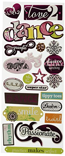 me & my BIG ideas Self-Adhesive Designer Chipboard, Dance, Foil