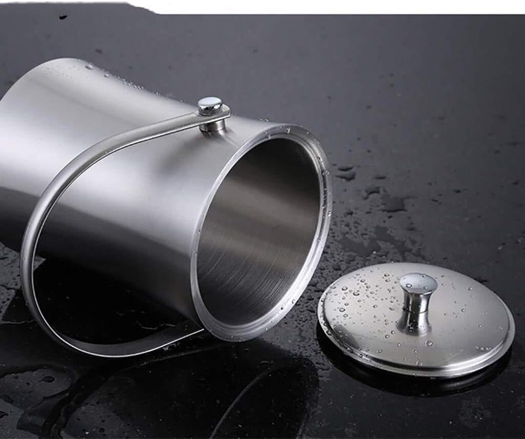 Stainless Steel Double Wall Ice Bucket with Tong, Insulated Beverage Bucket for Champagne, Wine, Beer & Cocktails
