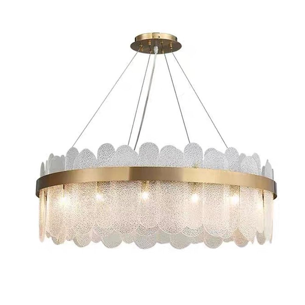 KXEcoLife Modern Pendant Light Round Ceiling Fixture Contemporary Chandelier Elegant Lighting Dining Room Living Bedroom Artistic Light,40cm
