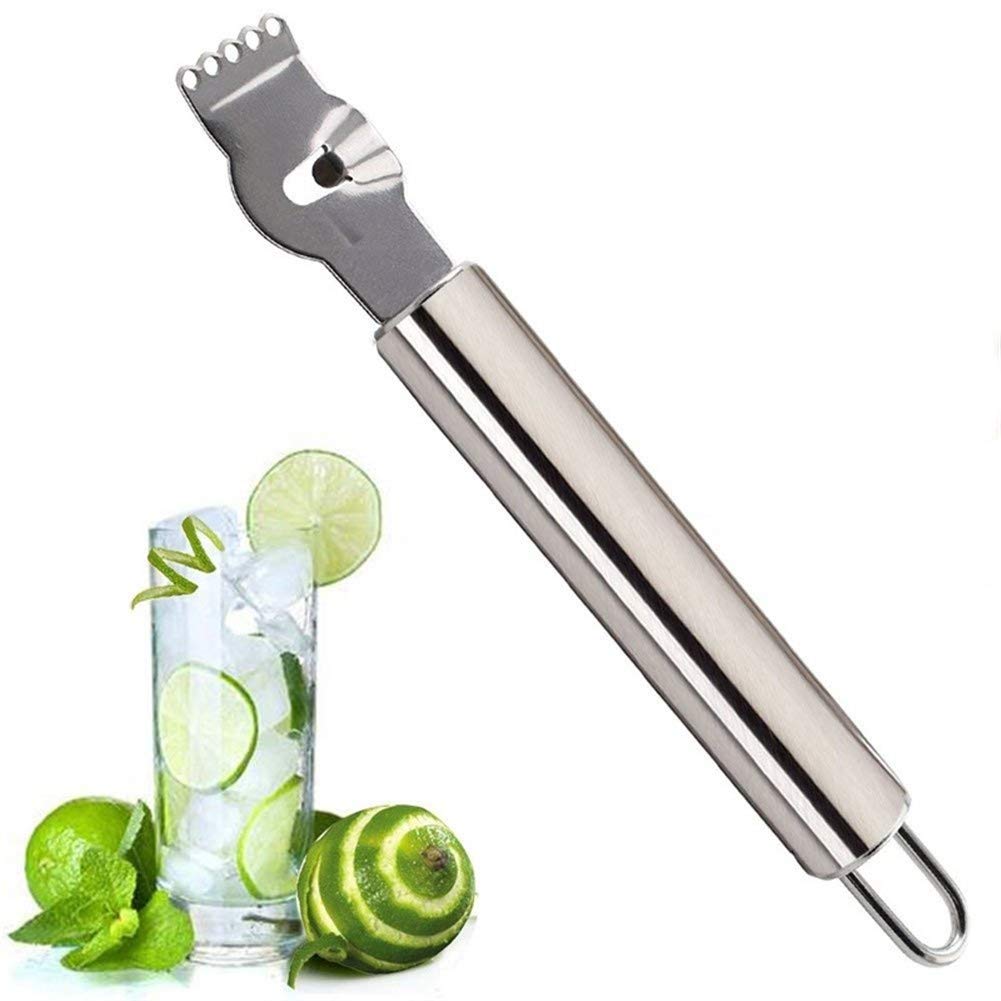 Stainless Steel Kitchen Utensil Lemon Peeler Orange Lemon Grater Lime Lime Grater Knife Peeling Tool Bar Accessories (Color : Silver)
