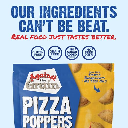 Image of Against The Grain Cheese Pizza Poppers, Gluten-Free, Grain-Free, Seed Oil-Free (6oz)