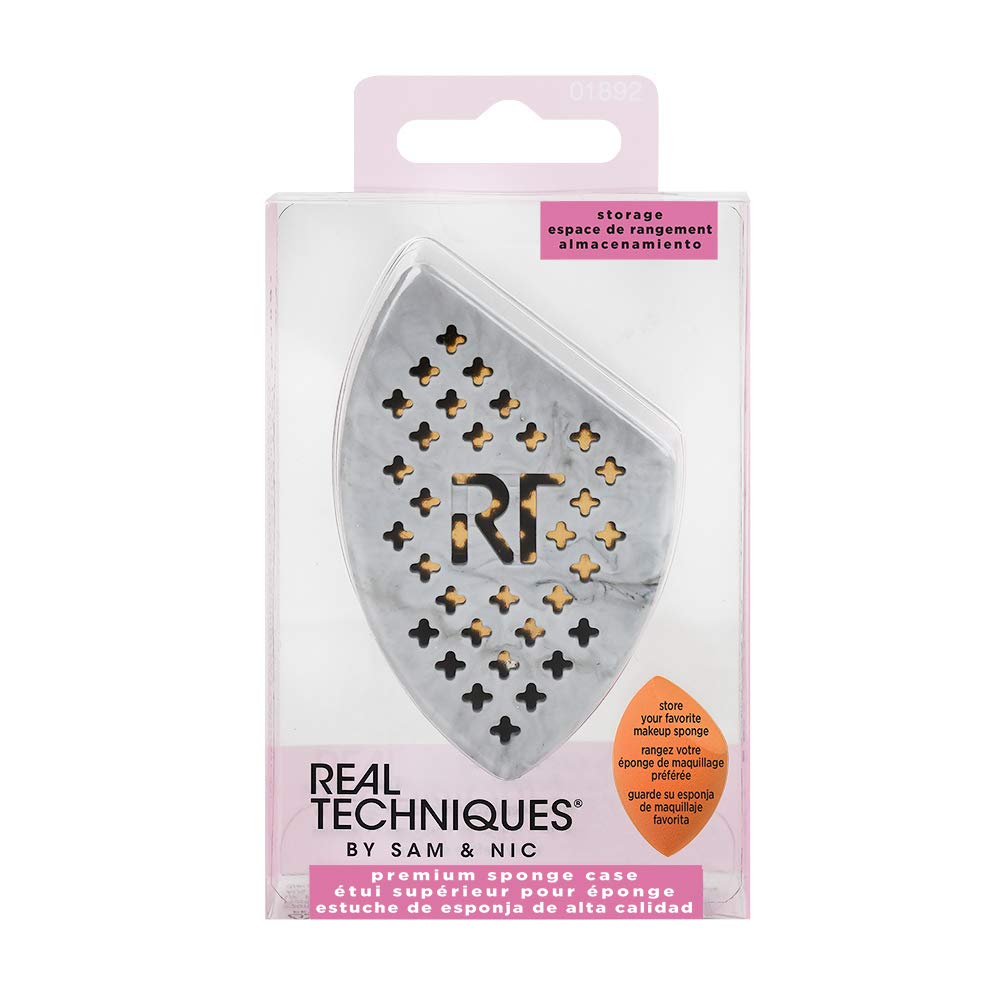 Real Techniques Premium Sponge Case, Protects Makeup Beauty Sponge, Hygenic and Easy To Store, Travel Sized, Perfect for On The Go, 1 Count