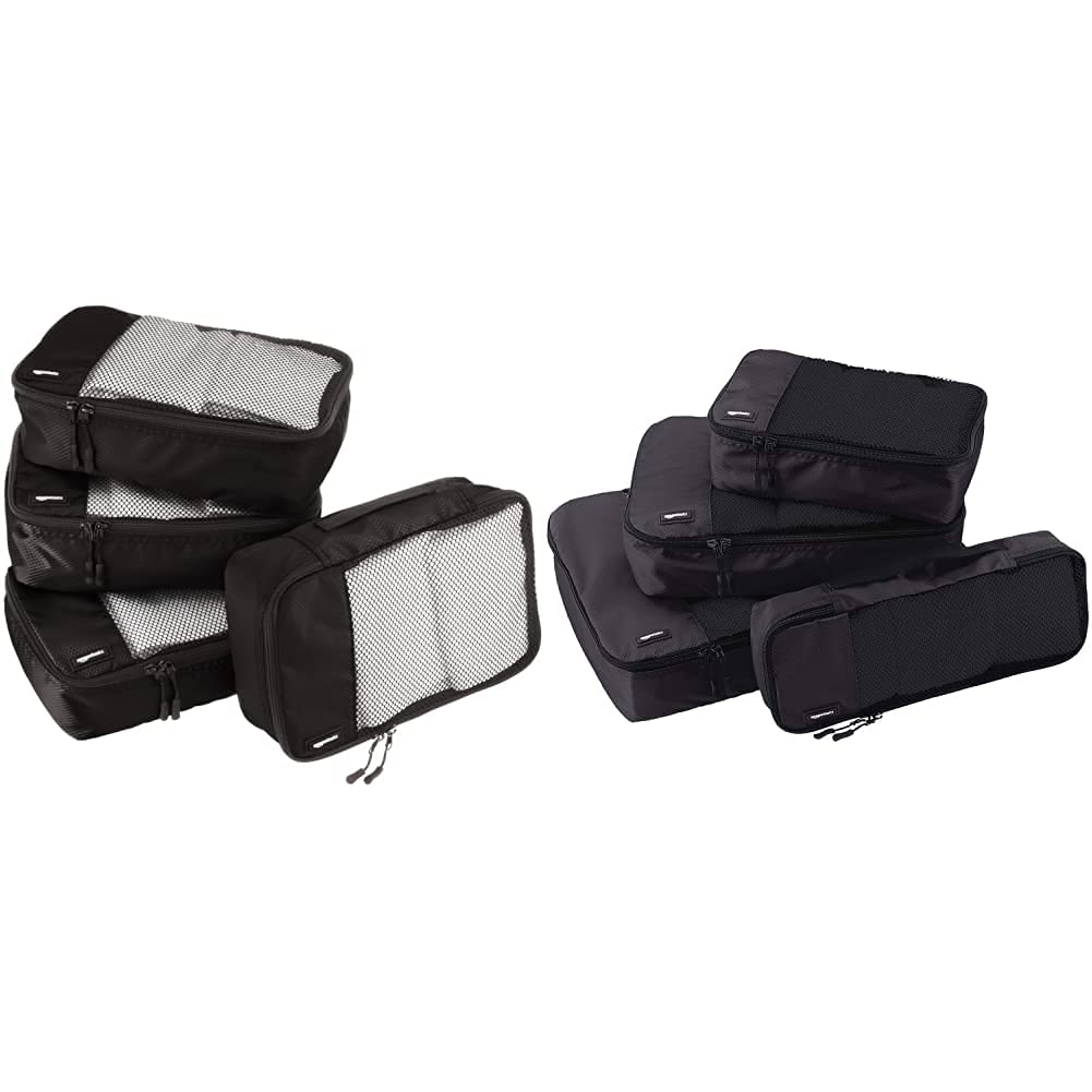 "Amazon Basics Packing Cubes, Black" - Image 1