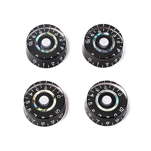 ULTNICE Speed Knob Electric Guitar Tone Volume Control Knob 4 Pack (Black)