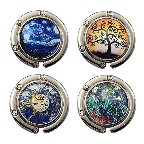 4 pièces mode sac à main pliable crochet anti-dérapant Portable pliant sac à main Table cintres titulaire sac stockage décor cadeau pour les femmes filles