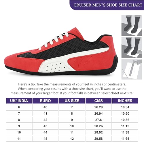 Image of Cruiser Sneaker for Men | Lightweight & Comfortable | Stylish Lace-Up Casual Footwear with Cushioned Insole | Perfect for Versatile Outfits (2645)