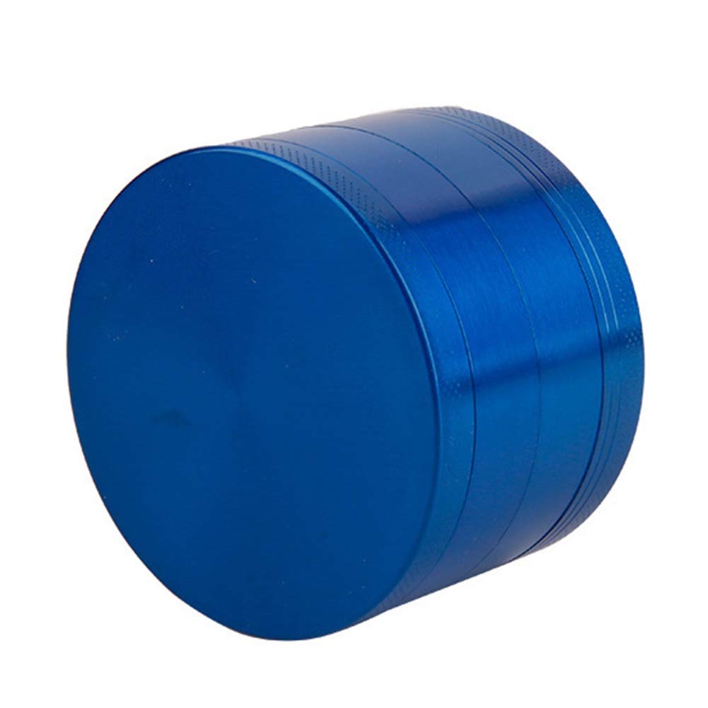 Chillers Pollen grinder | Ø 40mm stainless steel grinder | Grinder with magnetic lid | Spice Herbs Spices Herb | Pollen scraper | Does not stick | Nylon ring (Color : Blue)