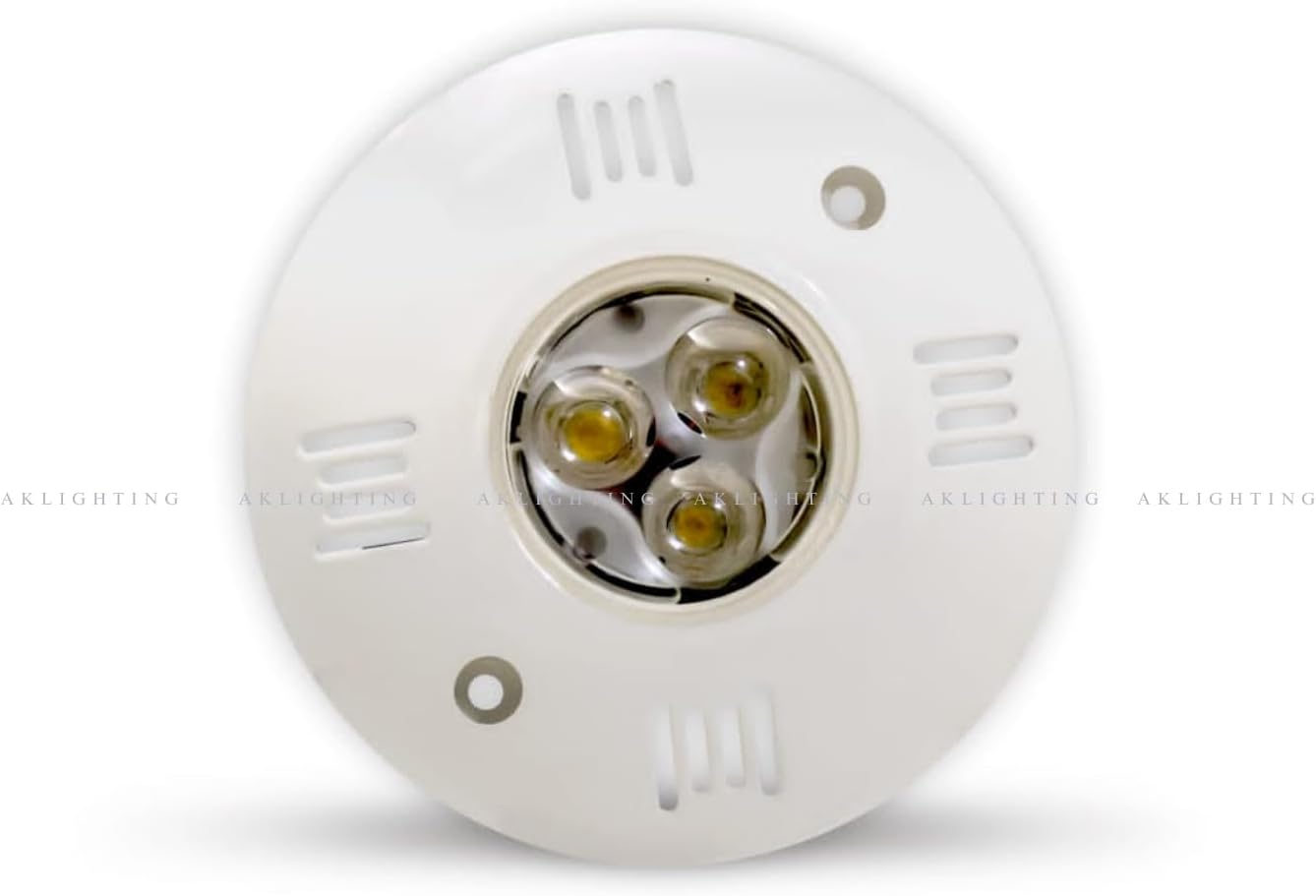 A K Lighting 3W LED Pool Light | RGB | 4" ABS Lens Model | 40mm Thick | IP68 Waterproof Wall-Mounted Underwater Light for Swimming Pools & Fountains