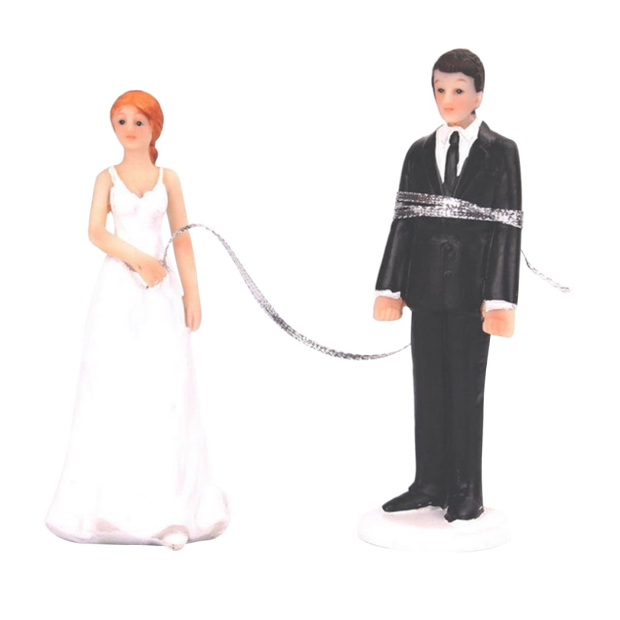 Abaodam 2pièces Figurine De Gâteau De Mariage Élégante Résine Couple Mariés Décoration Romantique pour Gâteau De Mariage Souvenir Intime pour Invités Et Célébrations
