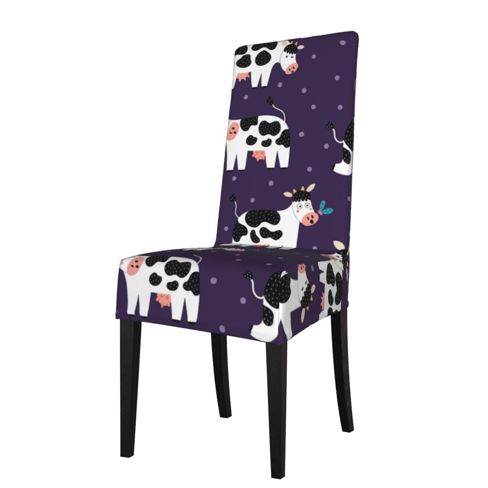 Lkymoh As Picture Funny Cows Funny Farm, Chair Covers Stretch Chair Slipcovers For Dining Room, For Party Pet Protection Universal Fit Soft Polyester