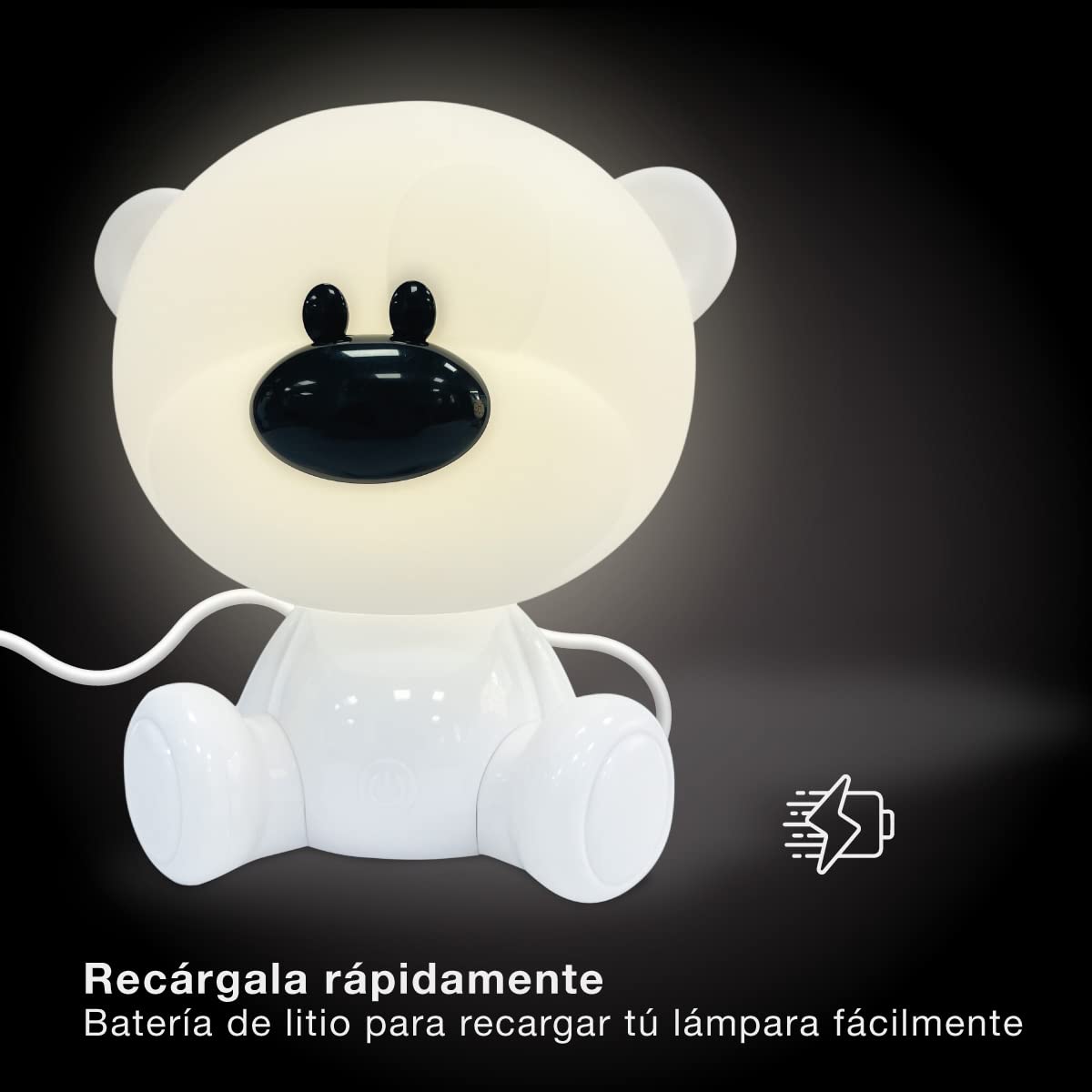 gsc evolution Luce notturna per bambini a LED Orsetto 2,5 W RGB + batteria ricaricabile per luce diurna Bianca