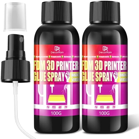 3D Printer Adhesive Glue, 200ml Enhanced Version 3D Printer Spray Adhesive for Pla, Abs, Petg, Reduces Warping No Residue 3D Printing Glue, for Various 3D Printing Bed Adhesive, 3D Printer Accessories