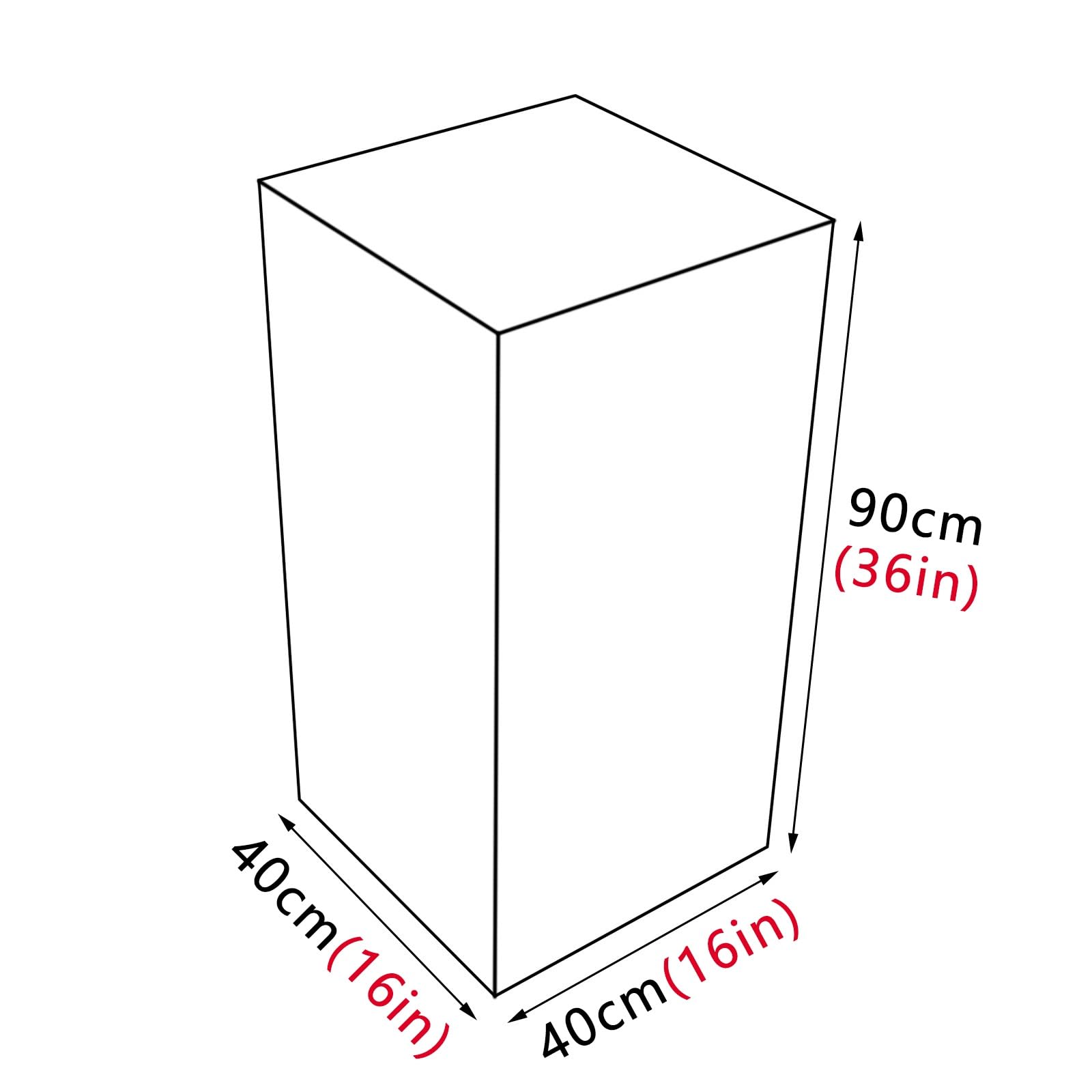 Vitrina acrílica – Elevadores de cubos transparentes con base hueca para mesa de buffet, platos de fiesta, postres y coleccionables (azul 40 x 40 x 90 cm), perfecto para catering y eventos