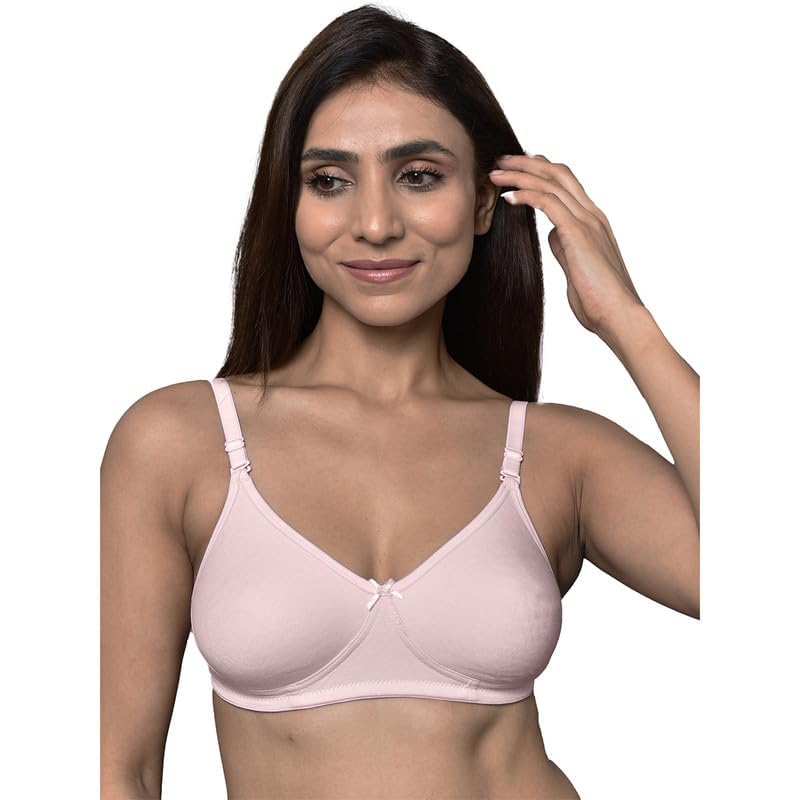 Image of Inner Sense Bra for Woman Made with Organic Cotton and Bamboo I Demi Cups Backless Bra for Woman with Removable Straps and Transparent Back I Non Padded Wire-Free Innerwear