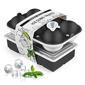 Siliconen ijsblokjesvorm, 2 XXL ijsblokjesvormpjes, 6 ijsbalvormpjes en 8 ijsblokjesvormpjes met deksel en trechter, BPA…