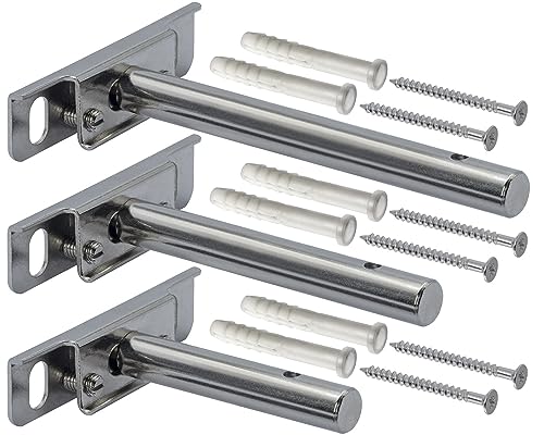 Stahlia Tablarträger unsichtbar Regalbodenträger 7 5cm Metall (6 Stück) verdeckte Regalhalterung Regalbrett Halterung Wandhalterung Regal Wandregal schwebend
