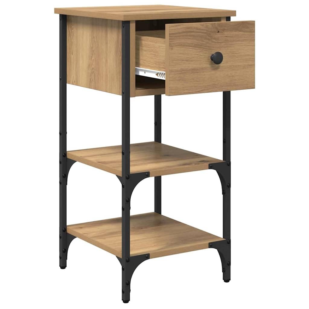Mesita de noche marrón 33,5 x 36 x 70 cm, madera maciza renovada, mesita de noche para dormitorio, moderna para salón, dormitorio, estudio, habitación de invitados, A2
