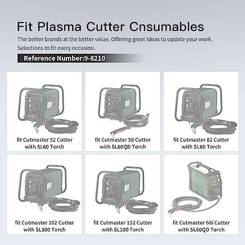 Image of 10pcs 9-8210 Tip 60A Nozzle for Thermal Dynamics SL60 SL100 Plasma Torch | Compatible with Thermal Dynamics Cutmaster 38 /52 /82 /102 /152 Plasma Cutter 60A Consumables