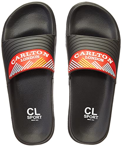 Carlton London Mens Sliders, Black, 9 (B0B4G6J5X7) Amazon Price History, Amazon Price Tracker