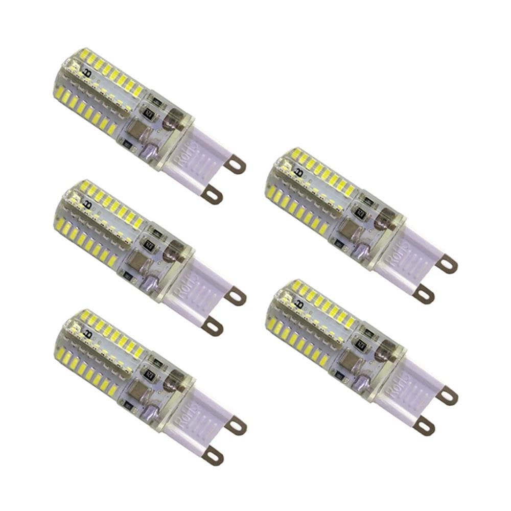 LEDLOCLB G9 LED Lamp 3014 SMD 64LED AC220V/110V Warm/Cool White Corn Beads 360 Degree Lighting Replace 30/60W Halogen 5pcs/lot,Warm White,3W - AC220V -5pcs
