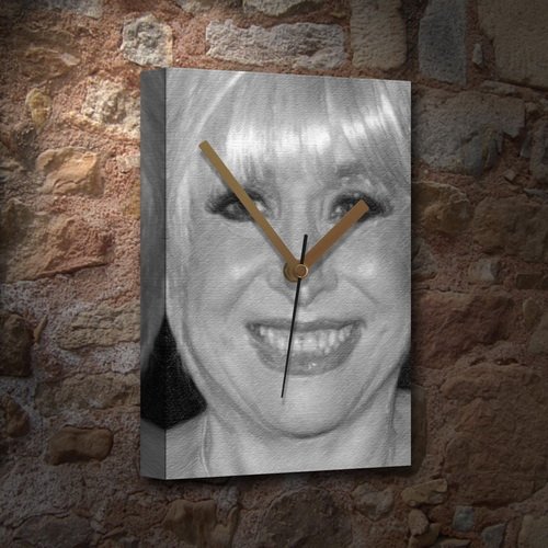 Seasons BARBARA WINDSOR - Canvas Clock (A5 - Signed by the Artist) #js004